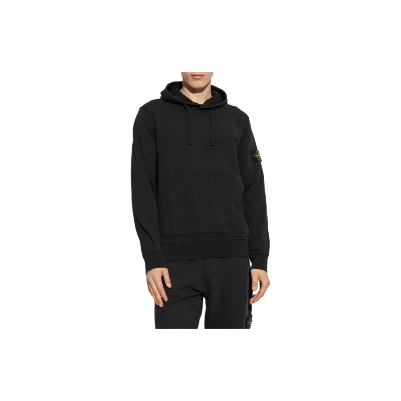 STONE ISLAND Fleece Garment Dyed Hoodie-3