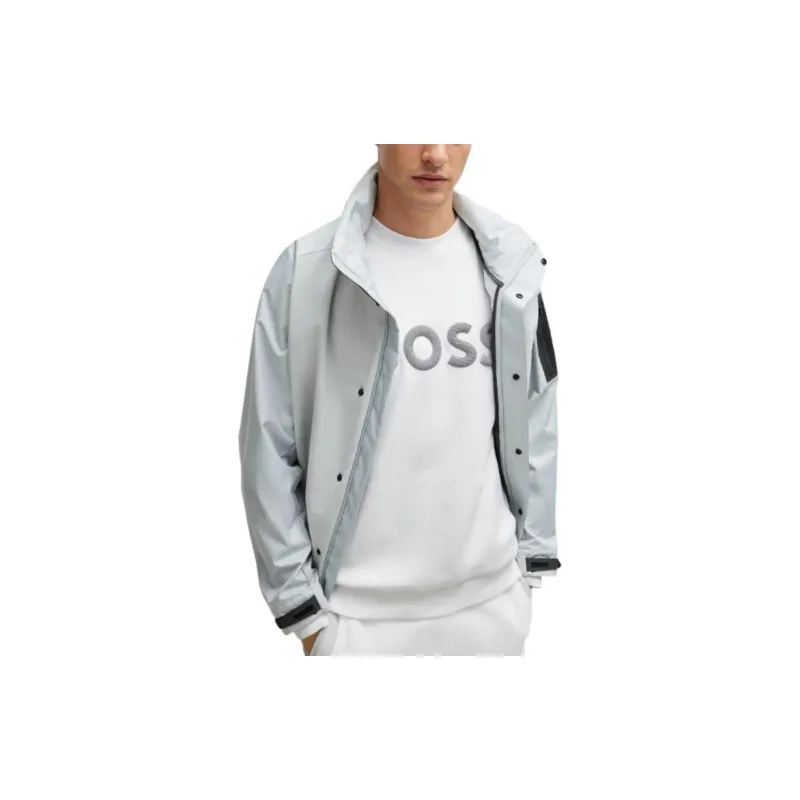 HUGO BOSS SS24 Jackets & Coats Men's Light Gray-1