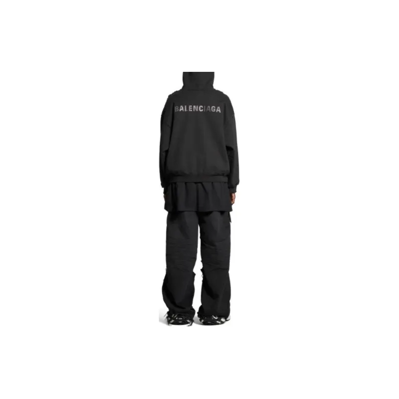 Balenciaga Crystal Logo Hoodie-4