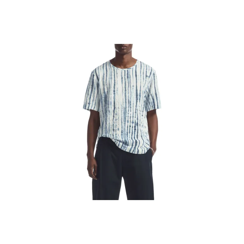 COS x TABATA SHIBORI T-Shirt Men's White/Blue-1