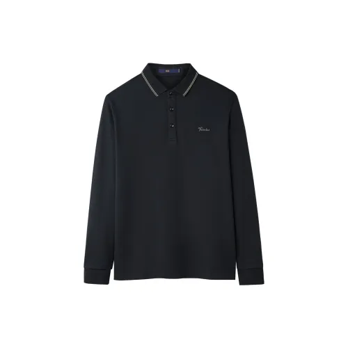 HLA Polo Shirts Men Navy Blue 70