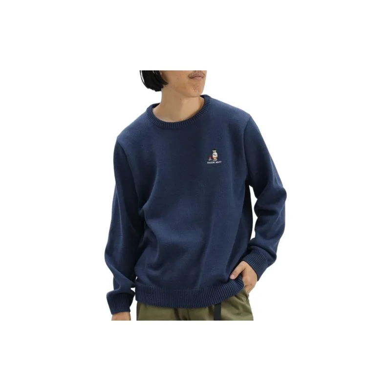 Beams Sweater Men's Marine Blue-1