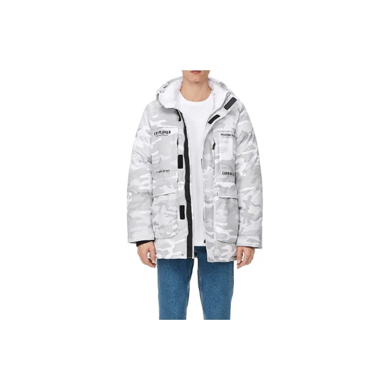 Fingercroxx Down Jackets Men White Camouflage-1