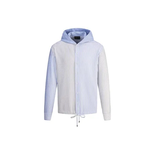 EMPORIO ARMANI Shirts Men Yellow/Blue