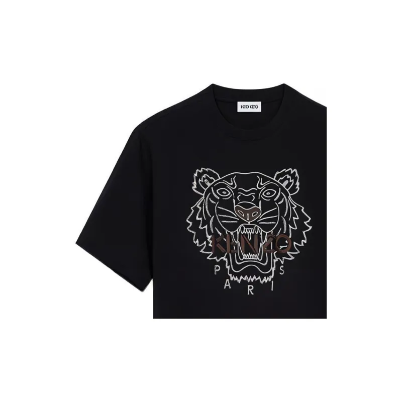 KENZO Classic Tiger Head T Shirts Men Black-3
