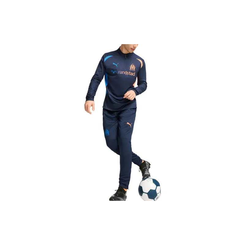 PUMA Olympique De Marseille Collection SS24 Soccer Bottoms Men's Marine Blue-3