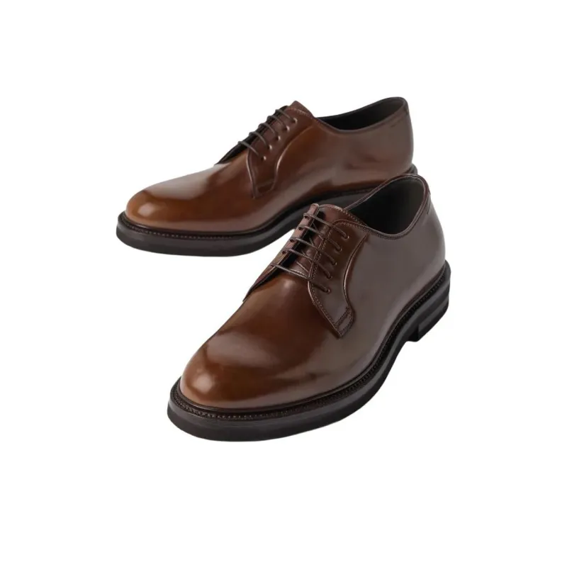Brunello Cucinelli Cordovan Derby Shoes-4