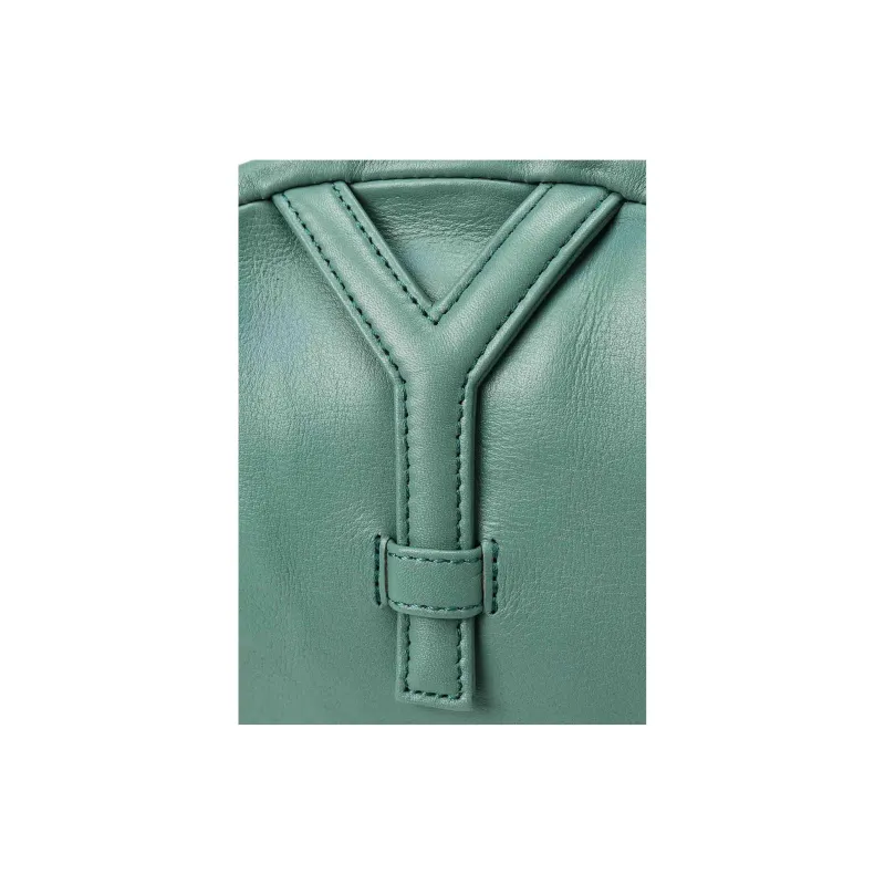 Yohji Yamamoto Cow Leather Backpack Unisex Green-7