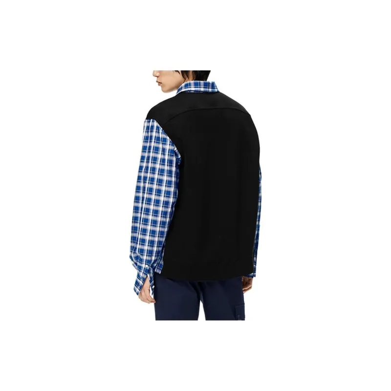 LOEWE Fleece Back Check Relaxed Fit Shirt-2