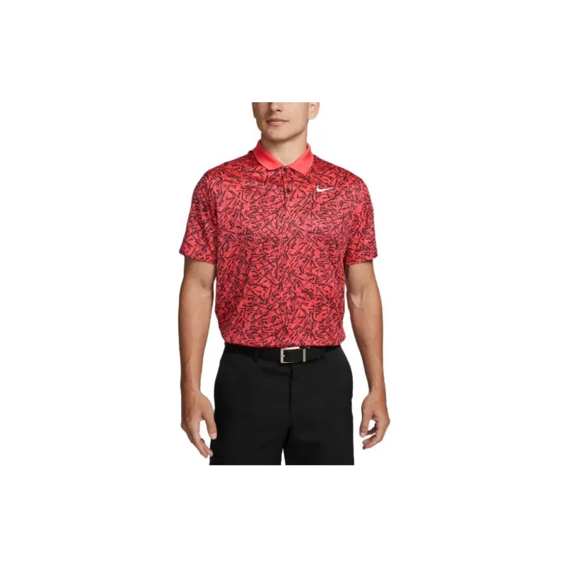 Nike Polo Shirts Men Gym Red-3