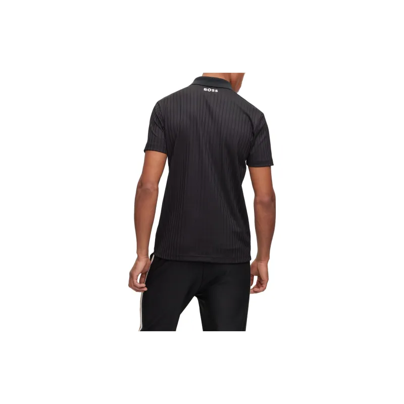 HUGO BOSS Ribbed Polo Shirt-4