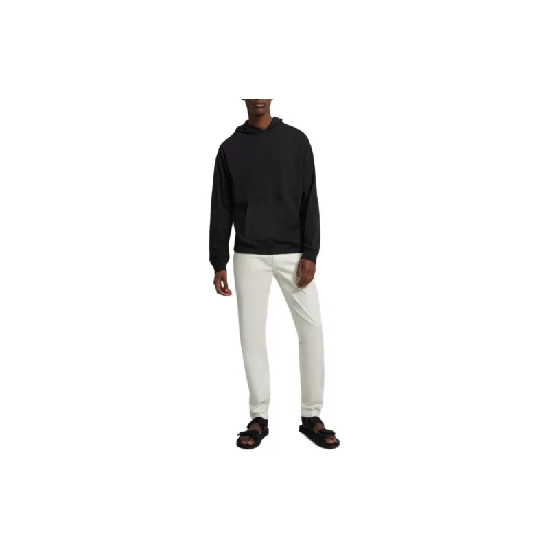 THEORY Layer Hoodie In Cotton Sweatshirt Men's Black-1