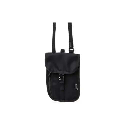 Yohji Yamamoto Nylon Shoulder Bag Crossbody Bag With Passport Holder Unisex Black