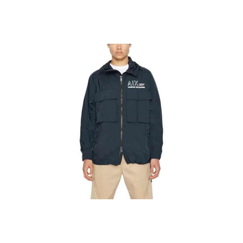 ARMANI EXCHANGE Trench Coat Men's Marine Blue-2