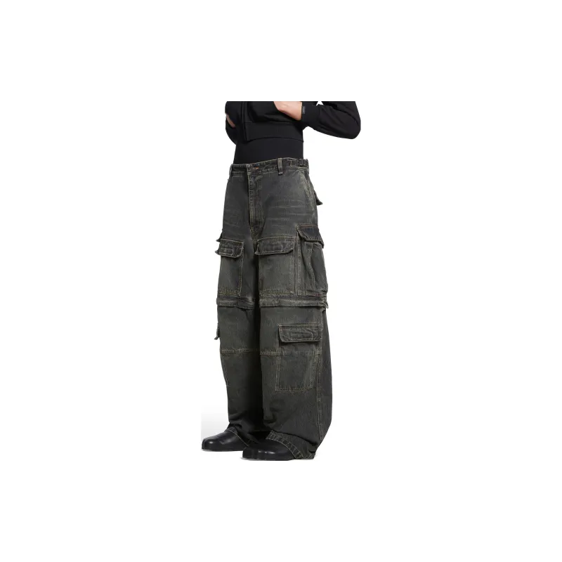 Balenciaga SS24 Jeans Loose Fit Style Unisex Black-5