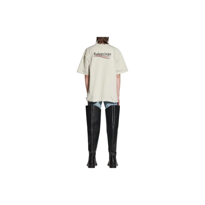 Balenciaga SS23 T Shirt Loose Fit Men's Beige-3