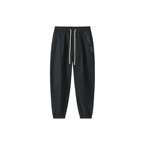 HALEBOSS Casual Pants Men Black