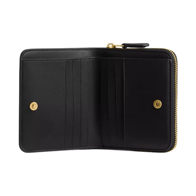 COACH Billfold Wallet Delicate Calfskin Wallet Mini Women's Black-2
