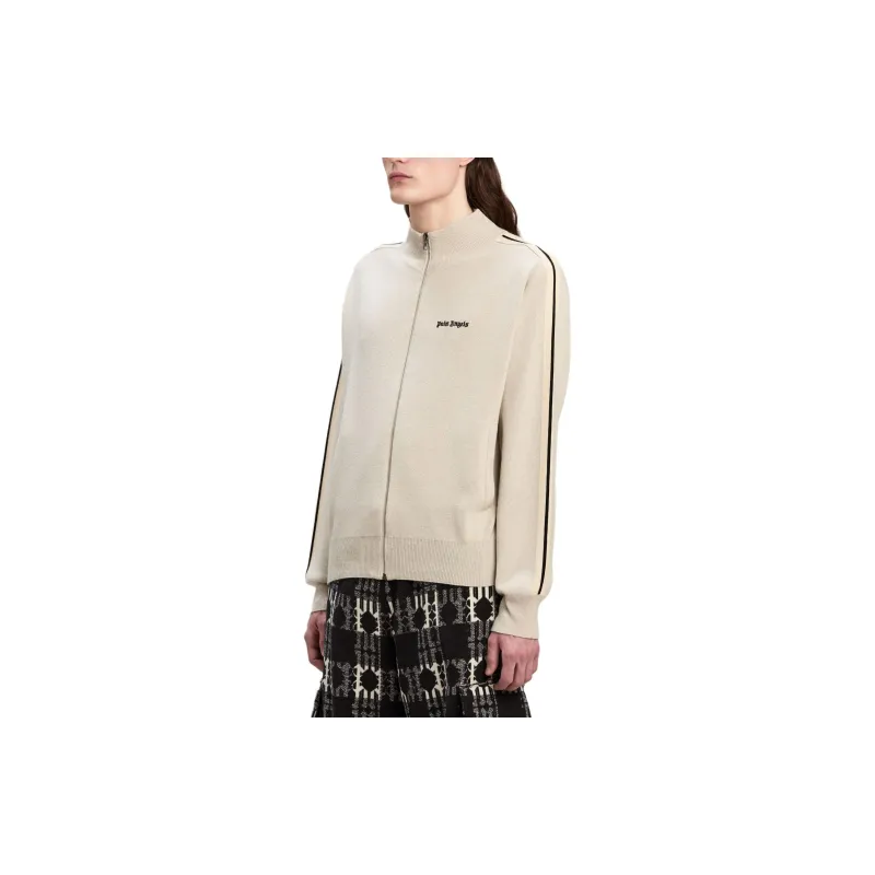 PALM ANGELS Classic Logo Knit Track Jacket-3
