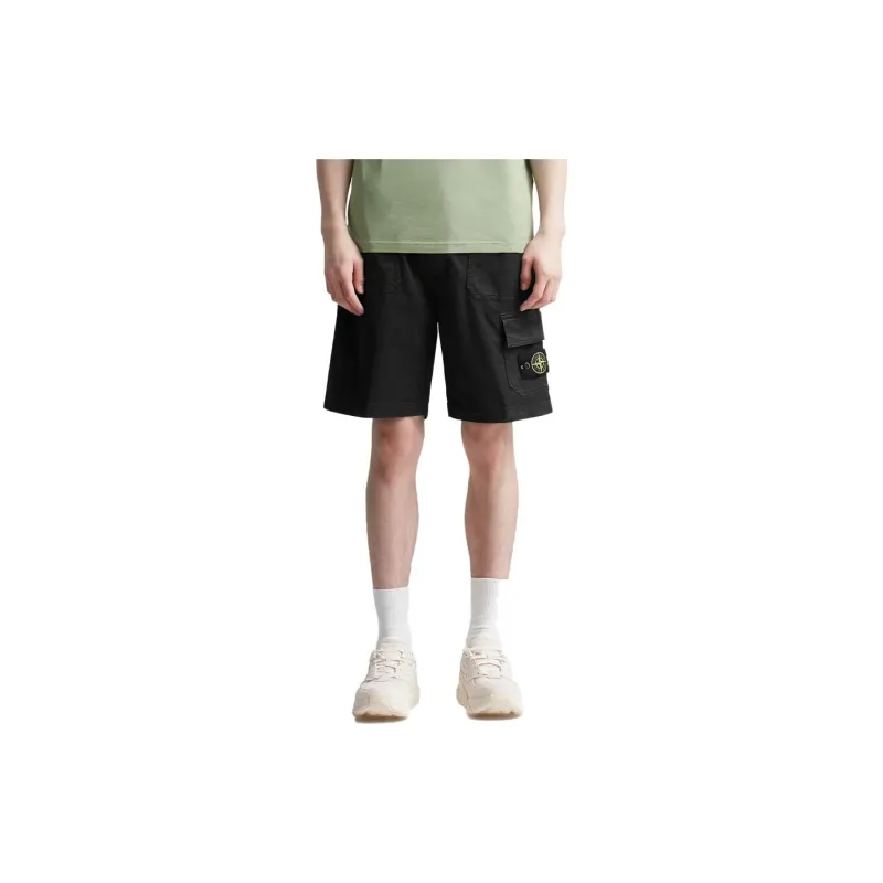 STONE ISLAND Cargo Shorts Unisex Black-2