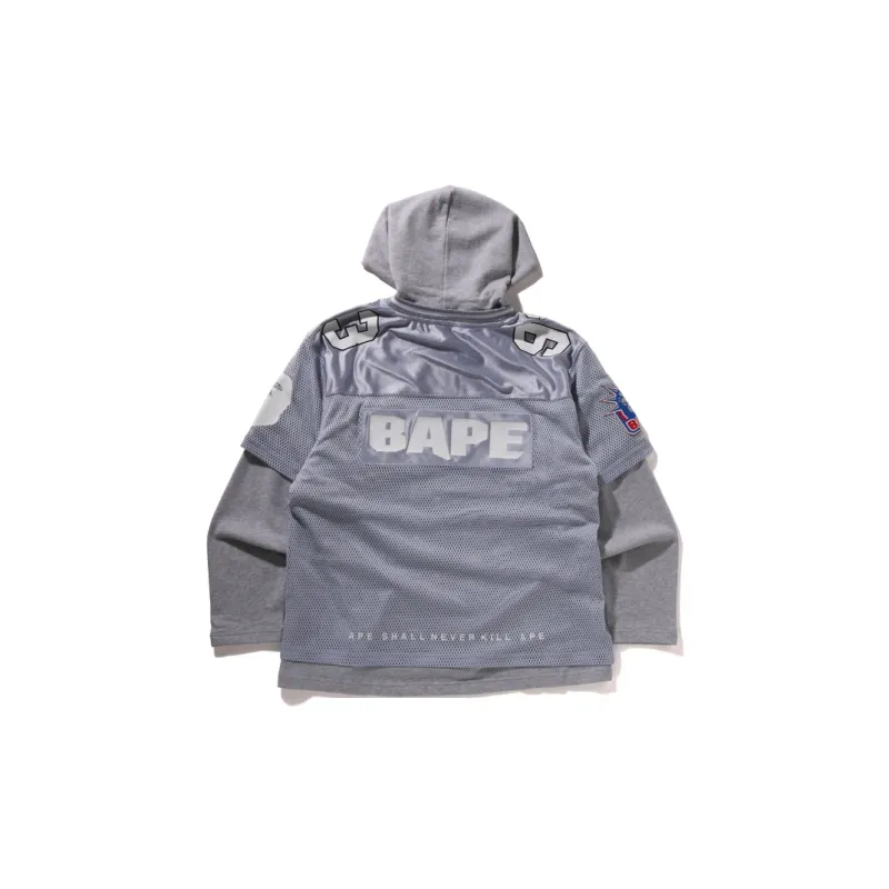 Bape Multi Logo Layered Sleeves Relaxed Fit Football Jersey-3