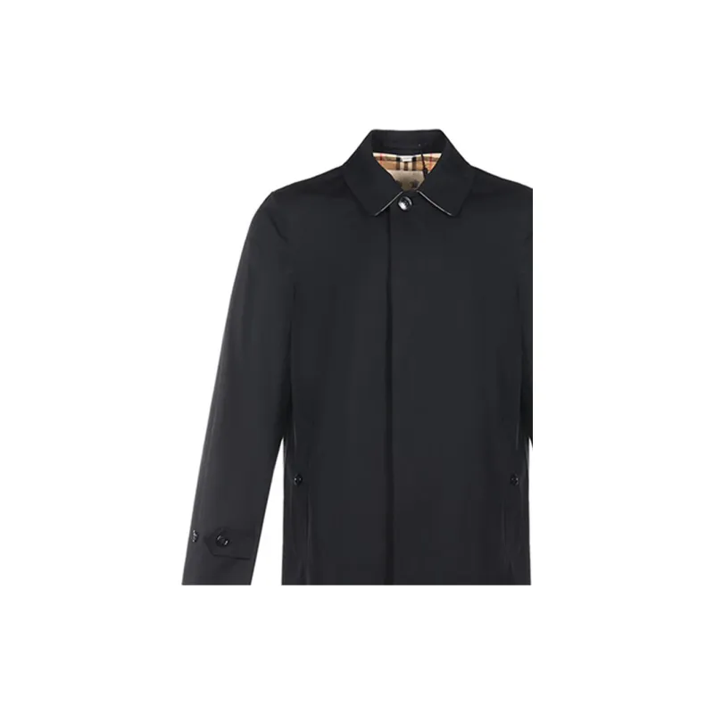 Burberry Trench Coat Men's Black-4