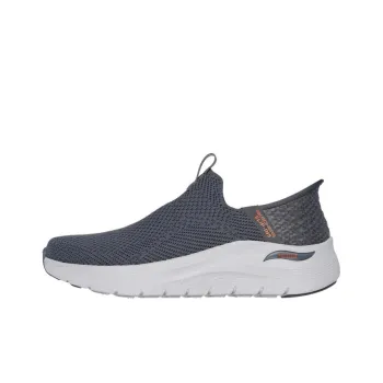 Skechers Slip Ins Anti Slip Wear Resistant Low Top Casual Shoes Men's Gray Orange