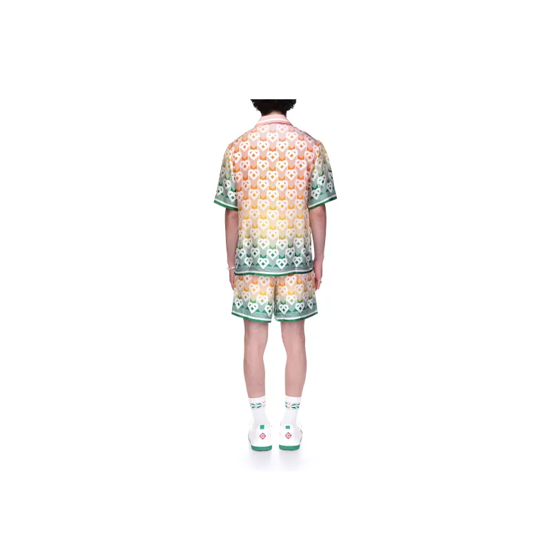 CASABLANCA Cuban Collar Short Sleeve Shirt-3