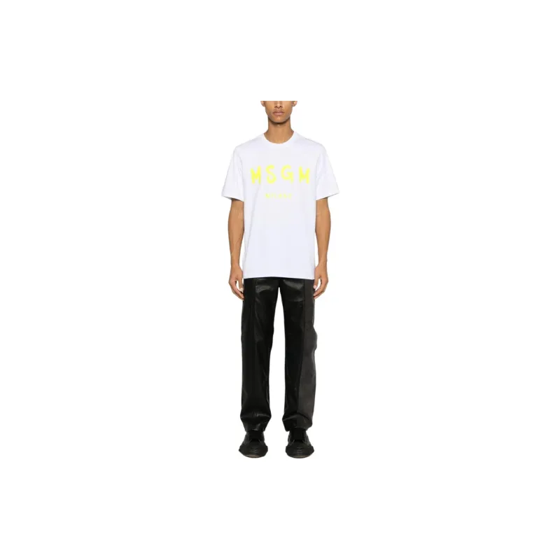 MSGM Logo-print Cotton T-shirt-1