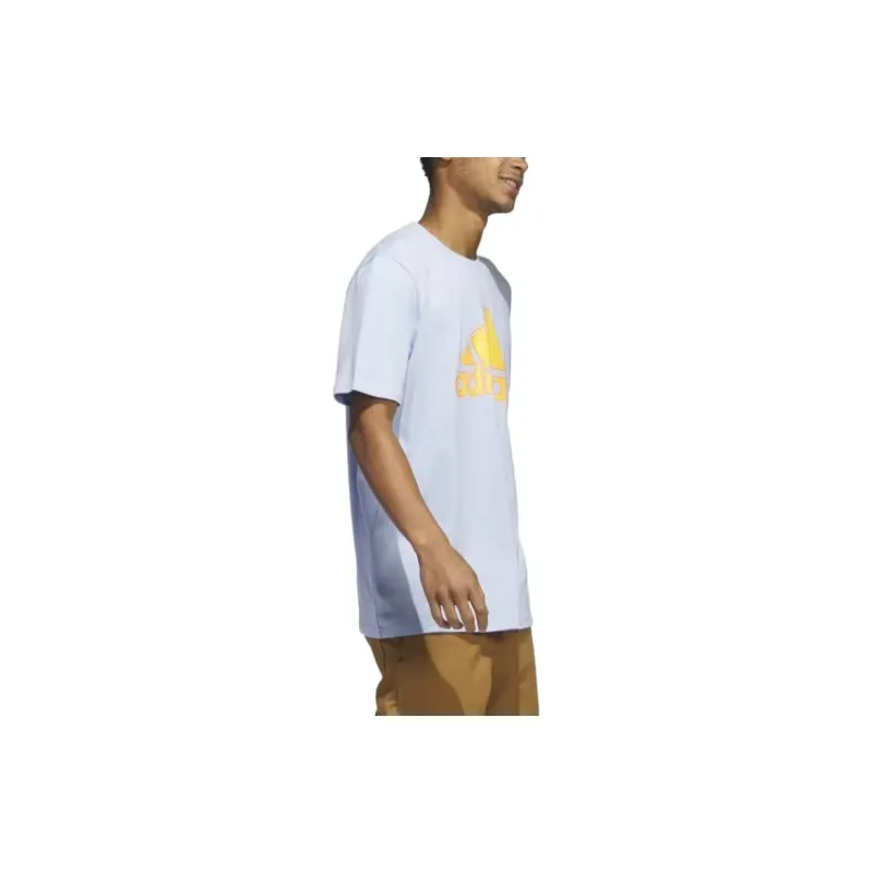 Adidas Logo Pen Fill - Sportswear Graphic Tee T-Shirt Men's Blue-3