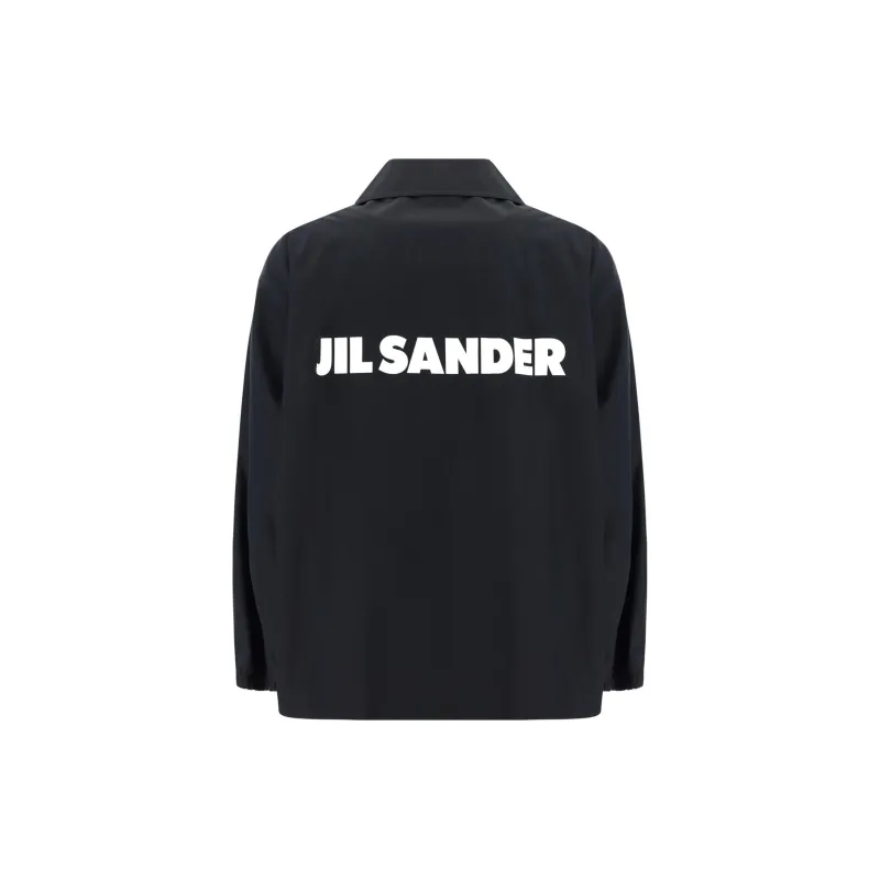 JIL SANDER Logo Printed Textured Jacket-1