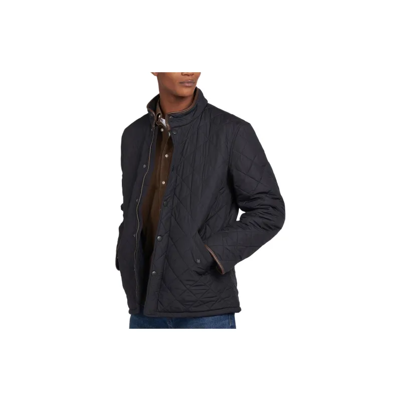 BARBOUR Powell Quilted Jacket Jackets Coats Men's Marine Blue-5