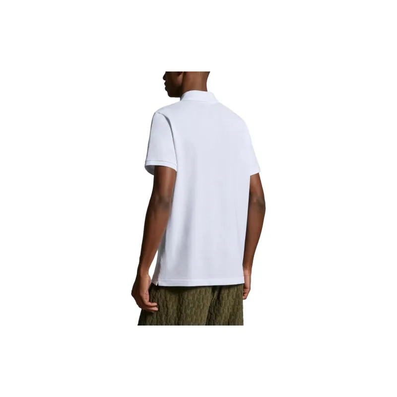 Moncler Logo Patch Polo Shirt Polo Shirt Men's White-2