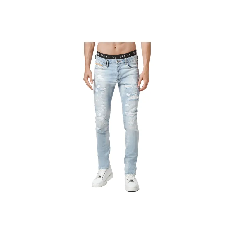 PHILIPP PLEIN Ripped Skinny Jeans-1