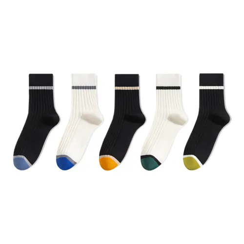 Lan Miao Mid-Calf Socks Men's 5 Pack