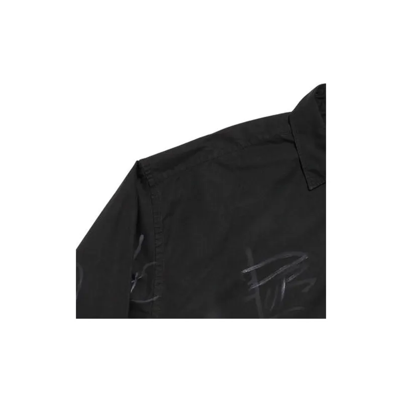 Balenciaga Shirt Loose Fit Men's Black-4