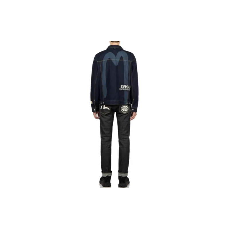 EVISU Denim Jackets Men Denim Blue-3