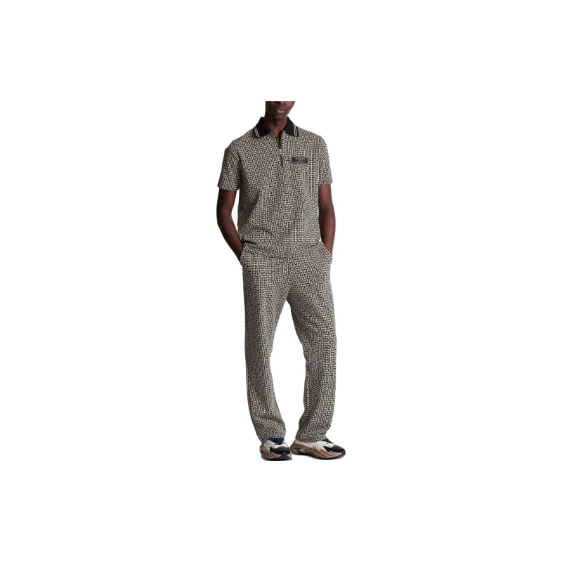 BALMAIN Monogram Jacquard Zipped Polo Shirt-3