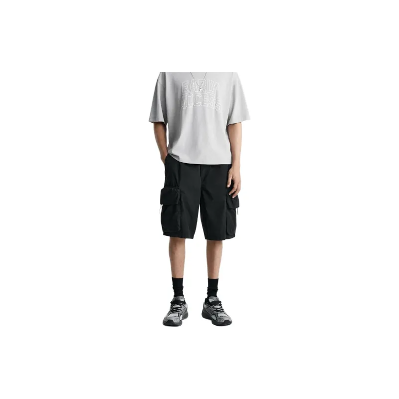 ZARA Cargo Shorts Men Black-3