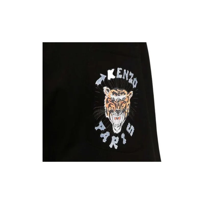 KENZO Drawn Varsity Logo Printed Track Shorts-2
