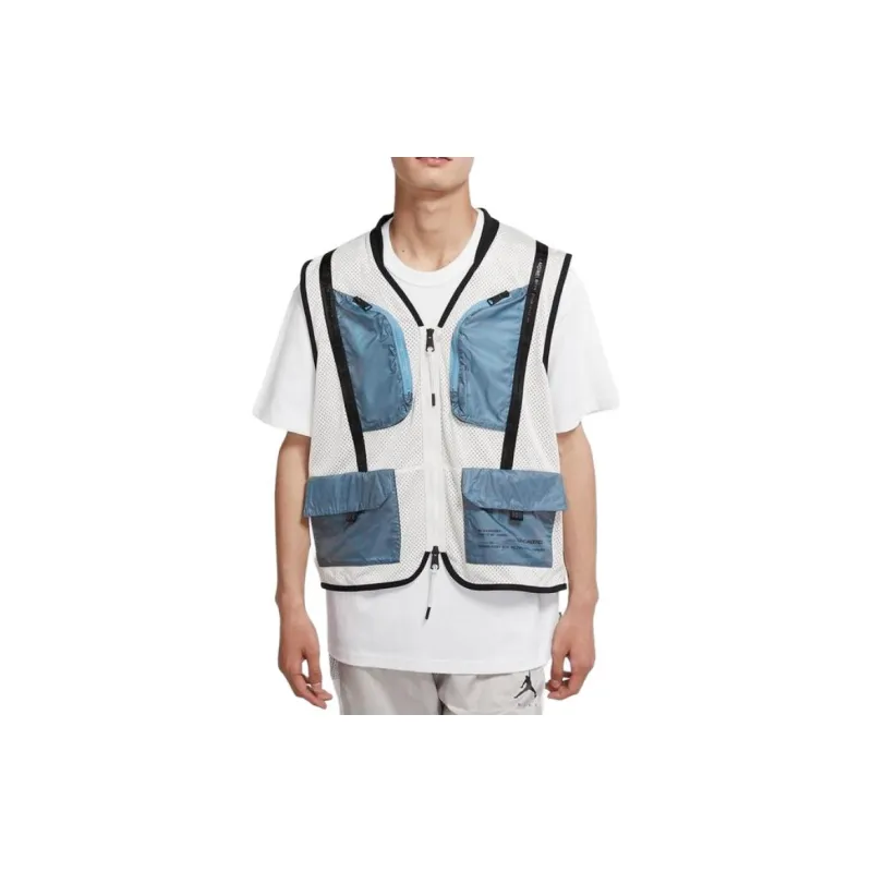 Jordan Vests Men Gray White-2