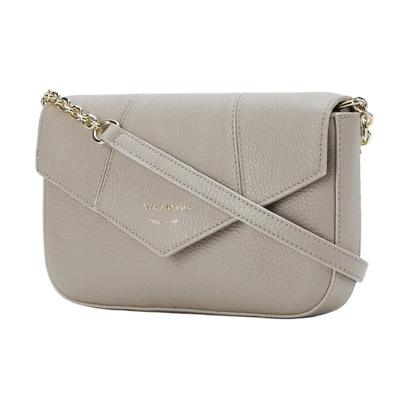 EMPORIO ARMANI Cow Leather Combo Bag, Shoulder Bag Medium Size Women's Light Coffee-2