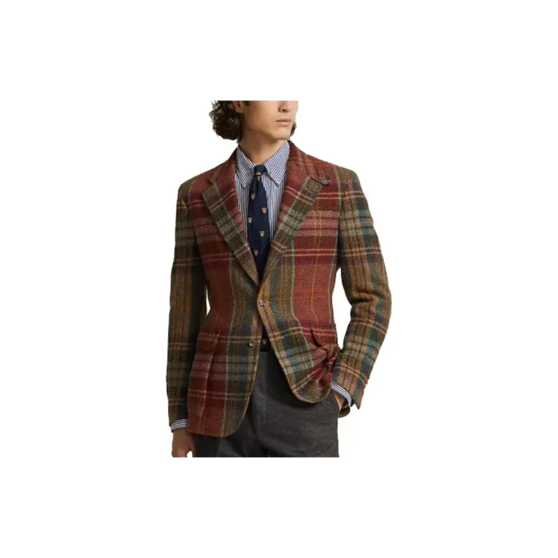 Polo Ralph Lauren The Rl67 Plaid Wool Tweed Jacket Jackets & Coats Men's Multicolor-3