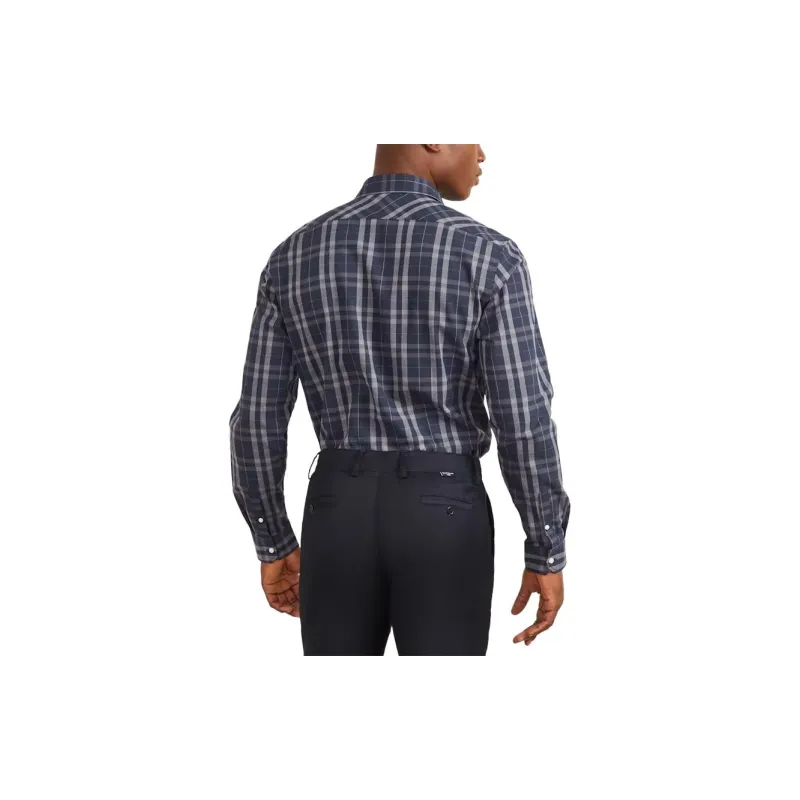 GUESS Joe Notched Cuff Shirt Shirt Men's Blue Gray-2
