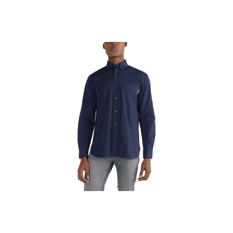 Tommy Hilfiger Camisa Con Bolsillo De Hombre Shirt Men's Blue-1