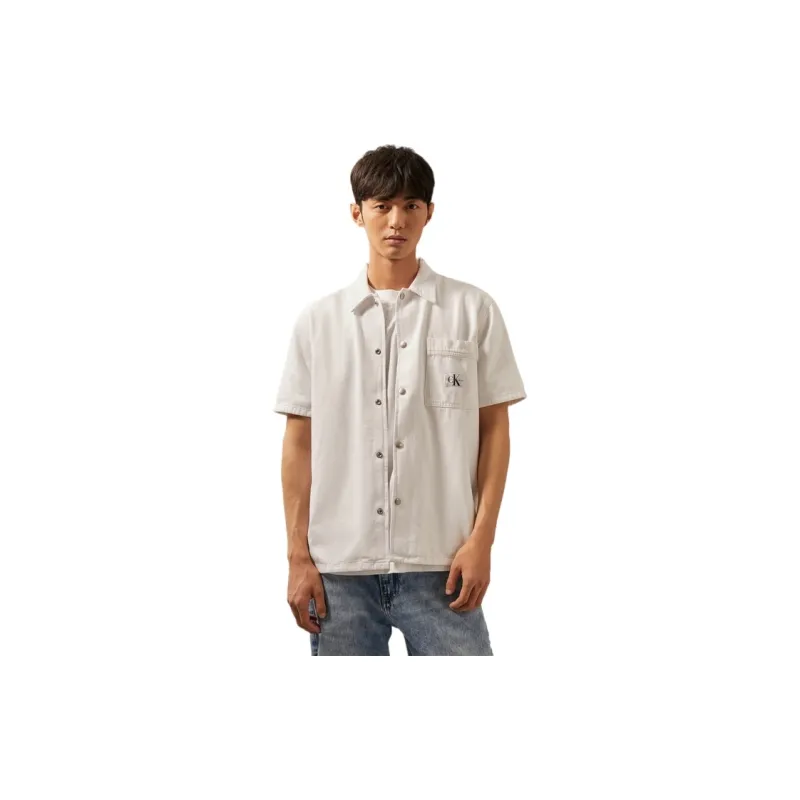 CALVIN KLEIN Shirt Men's White Denim-2
