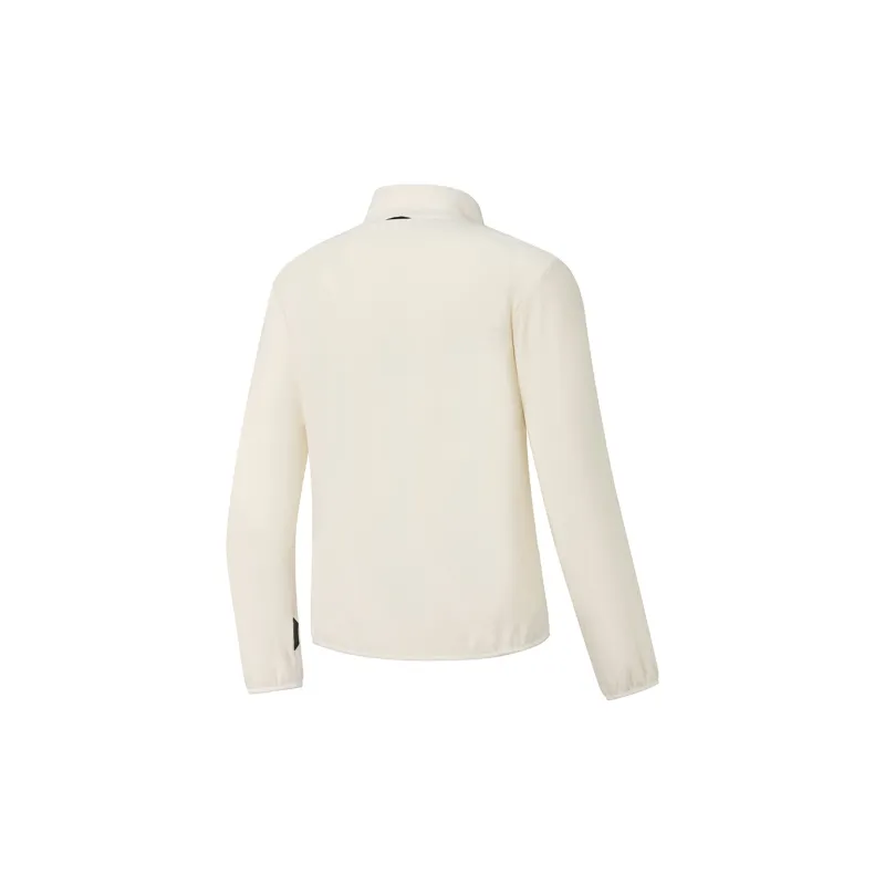 QIAODAN Mountain God Series Windbreaker Jackets Women's Cream White/Taro Paste Purple-5