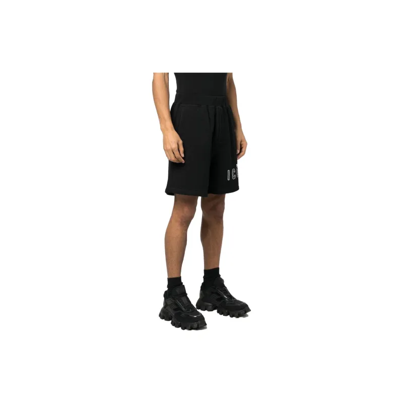 DSQUARED2 Logo Print Cotton Track Shorts-3