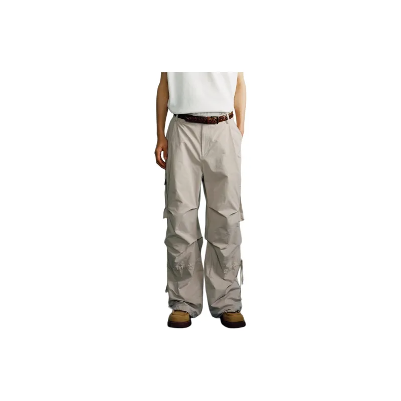 OPICLOTH Casual Pants Men's Beige Gray-2