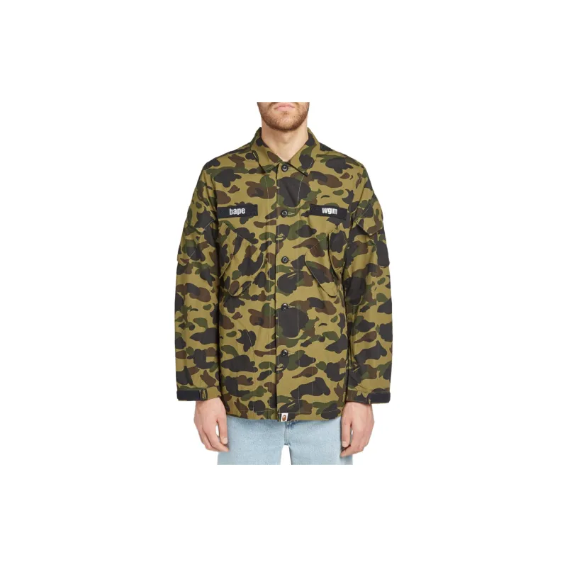 A BATHING APE Shirts Unisex Green-1